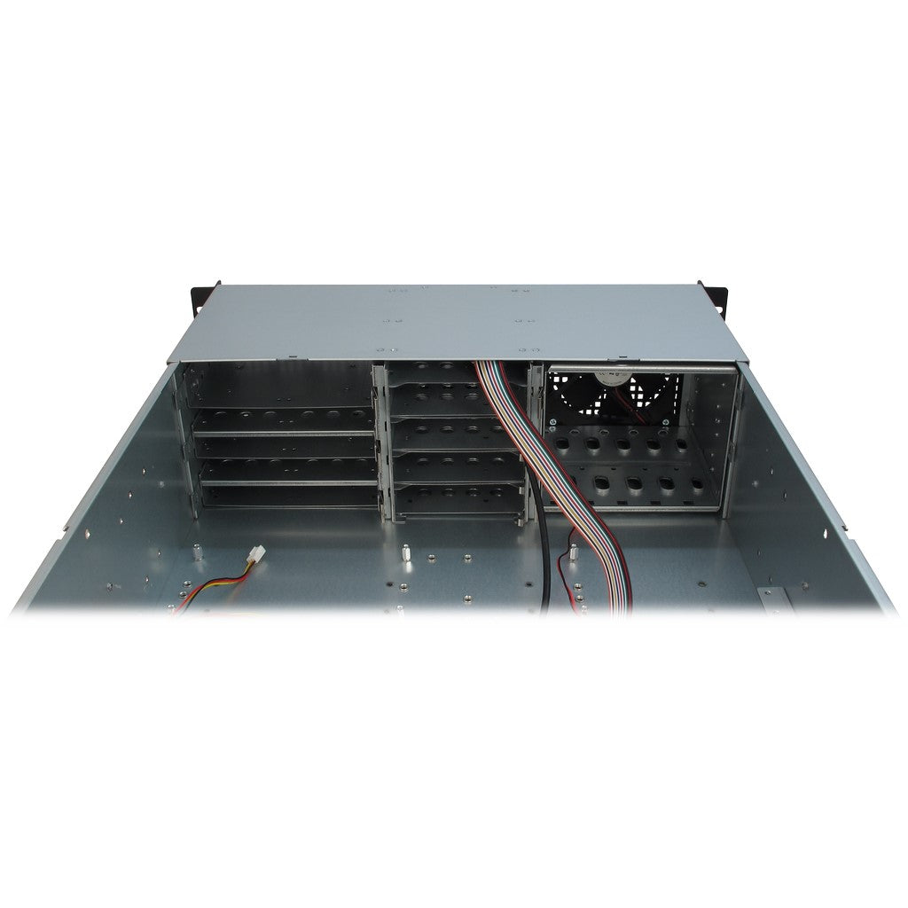 Inter-Tech 3U-30248 Rack Negro, Acero inoxidable