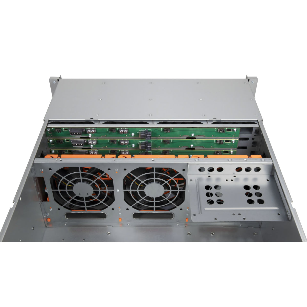 Inter-Tech 4U-4424 Rack Negro, Plata