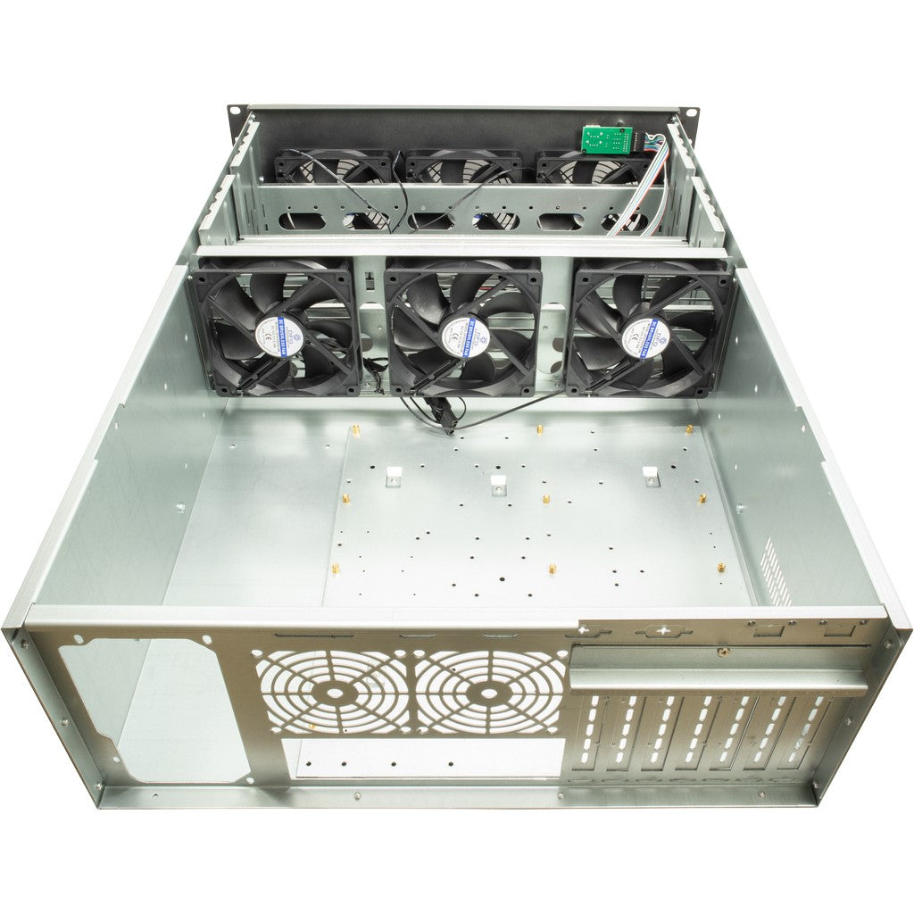 Inter-Tech 4F28 Rack Negro, Plata