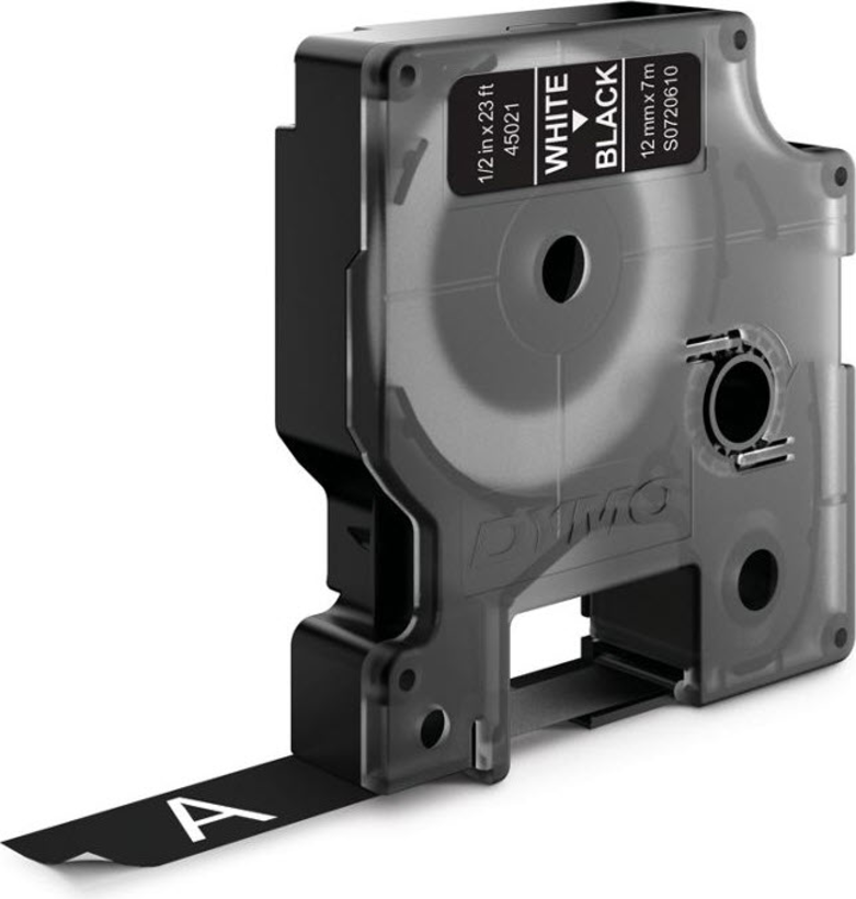 Cinta D1 Dymo LM 12 mm x 7 m negro (2)