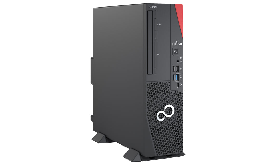 Fujitsu ESPRIMO D7011 Intel® Core™ i5 i5-10500 8 GB DDR4-SDRAM 512 GB SSD Windows 10 Pro SFF Mini PC Rojo, Negro (4)