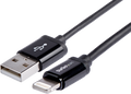 Startech USBLT1MB - Negro, Cable Lightning, Lightning macho a USB macho, 1 m