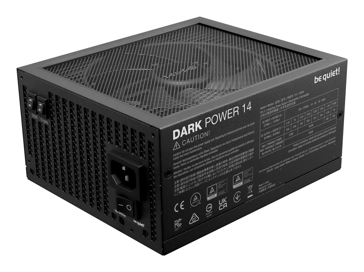 be quiet! Dark Power 14 850 W - 80 Plus Titanium unidad de fuente de alimentación 20+4 pin ATX ATX Negro (3)