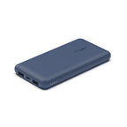Cargador portátil - 10000 mAh - 18 vatios - 3 conectores de salida (USB-C, 2 x USB) - azul