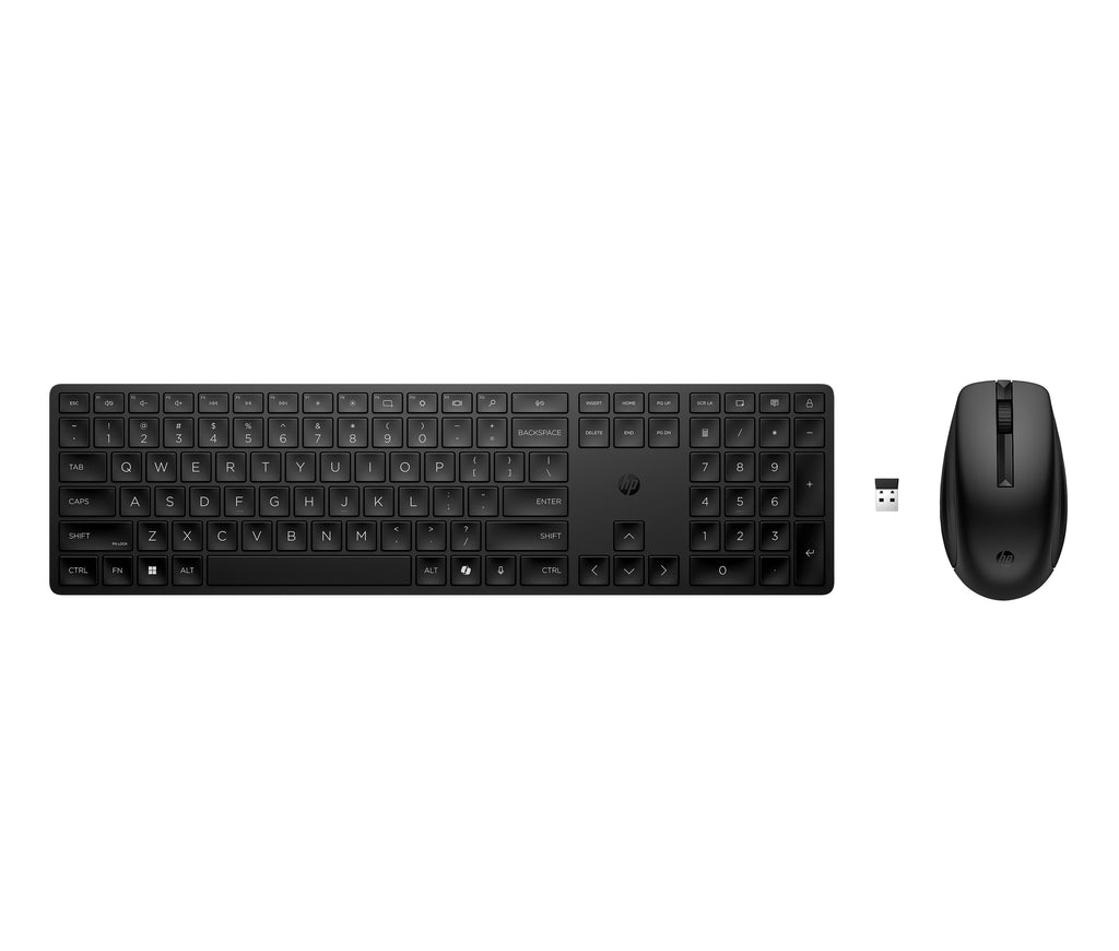 HP 650 Wireless Keyboard and Mouse Combo Black teclado Ratón incluido Hogar RF inalámbrico Negro (2)