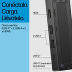 HP USB-C Travel Hub G3 Acoplamiento USB 3.2 Gen 1 (3.1 Gen 1) Type-C Negro (5)
