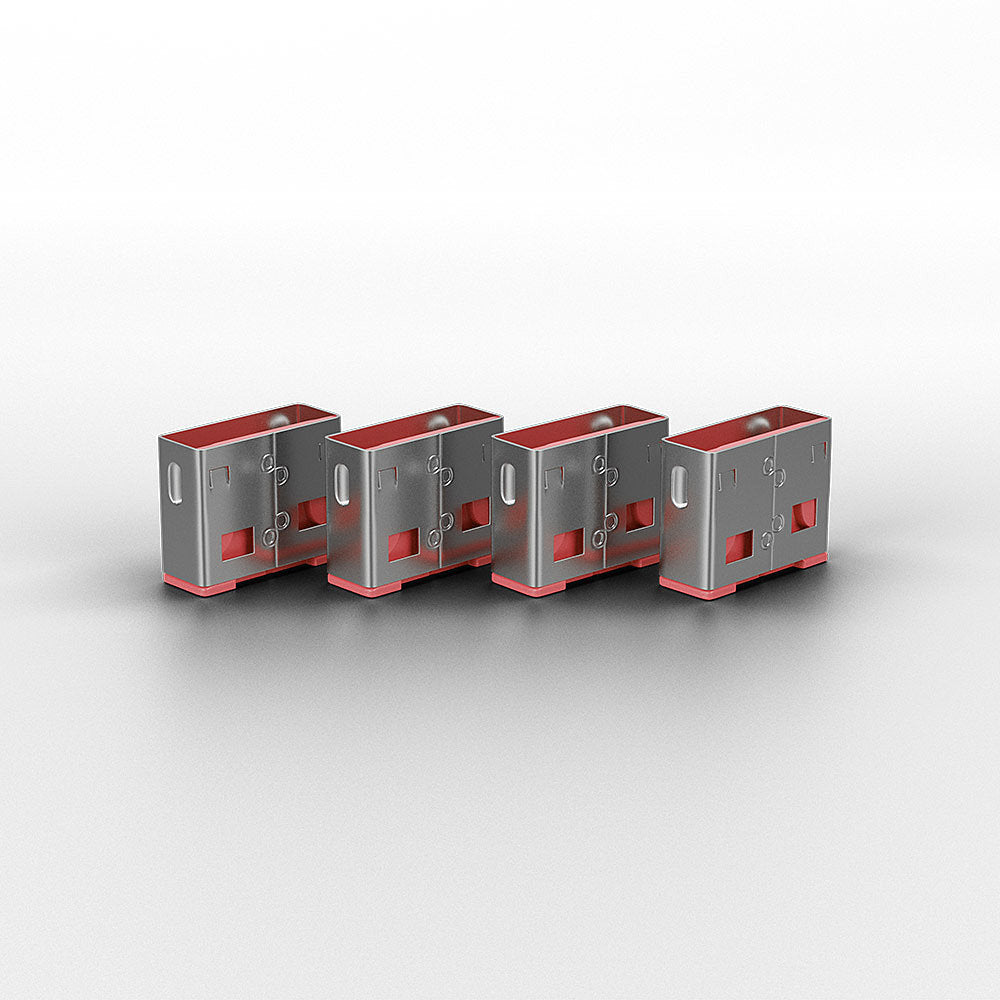 Lindy 40450 bloqueador de puerto Bloqueador de puerto + clave USB tipo A Rosa Acrilonitrilo butadieno estireno (ABS) 5 pieza(s) (3)