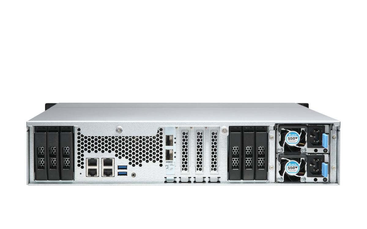 QNAP TS-H1886XU-RP-R2 NAS Bastidor (3U) Intel® Xeon® D D-1622 16 GB DDR4 0 TB QuTS hero Negro, Gris (6)