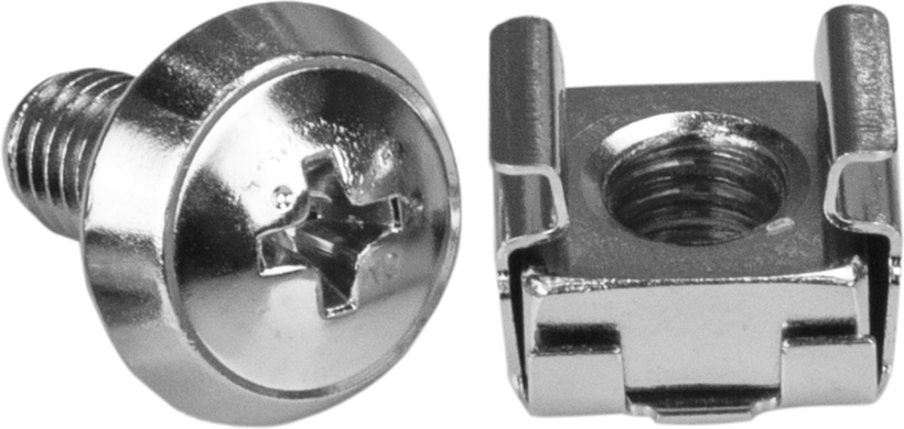 Startech CABSCREWM62 - Tornillos y tuercas para bastidor (paquete de 100)