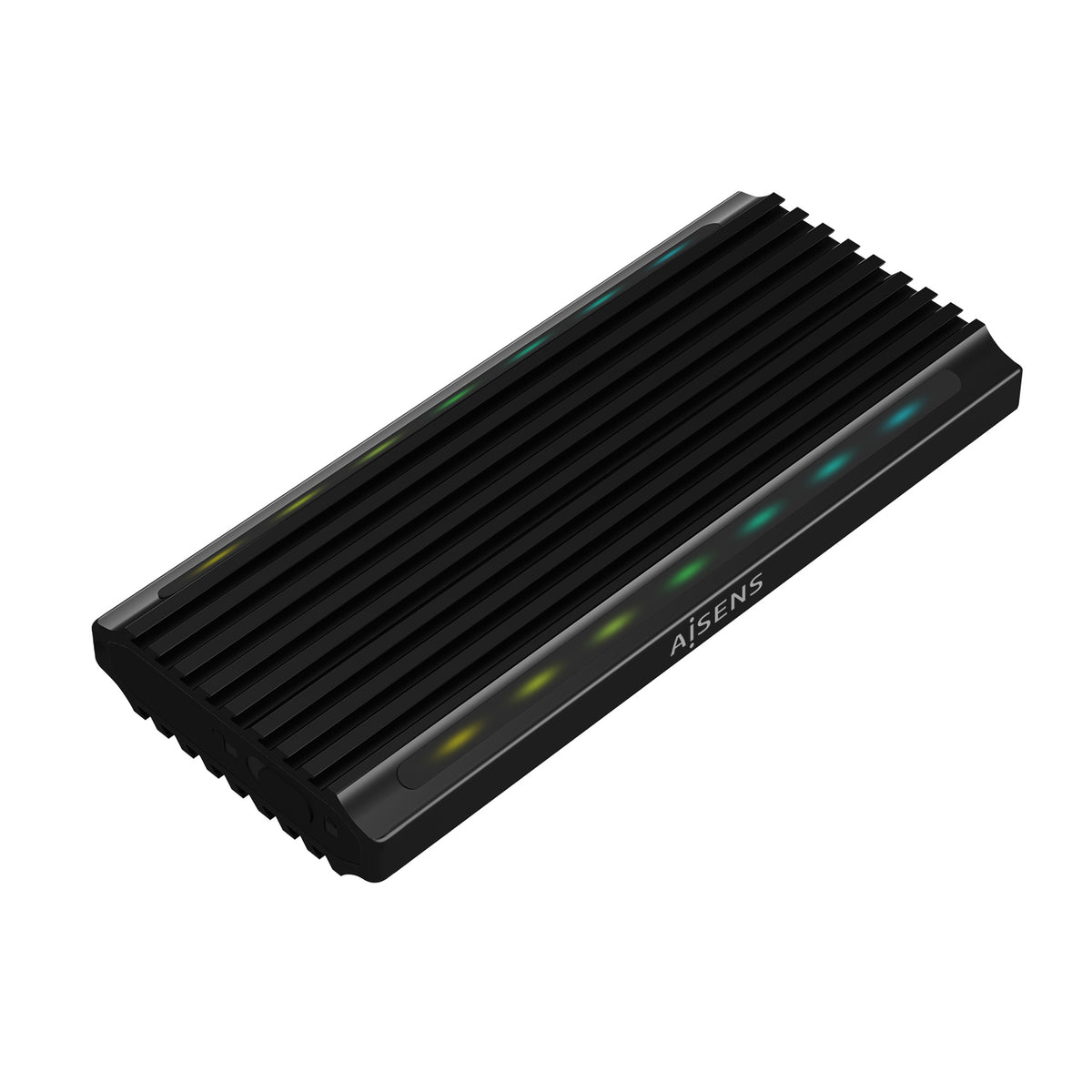 AISENS ASM2-RGB012B caja para disco duro externo Caja externa para unidad de estado sólido (SSD) Negro (2)