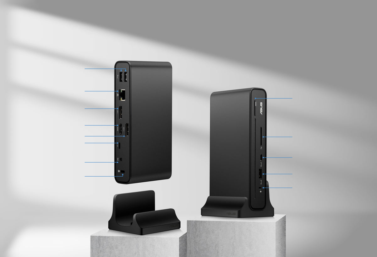 ASUS Triple Display USB-C Dock Duo DC301 Alámbrico Negro (8)
