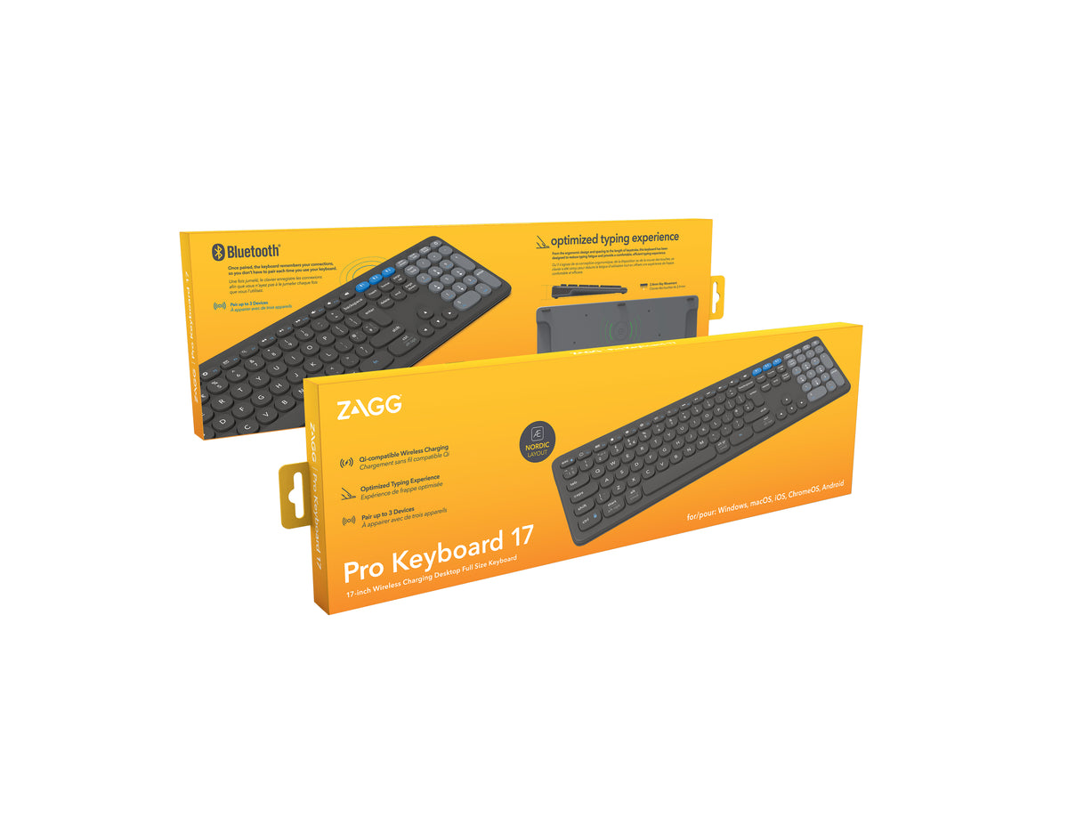 ZAGG Pro Keyboard 17 teclado Universal Bluetooth QWERTY Nórdico Negro