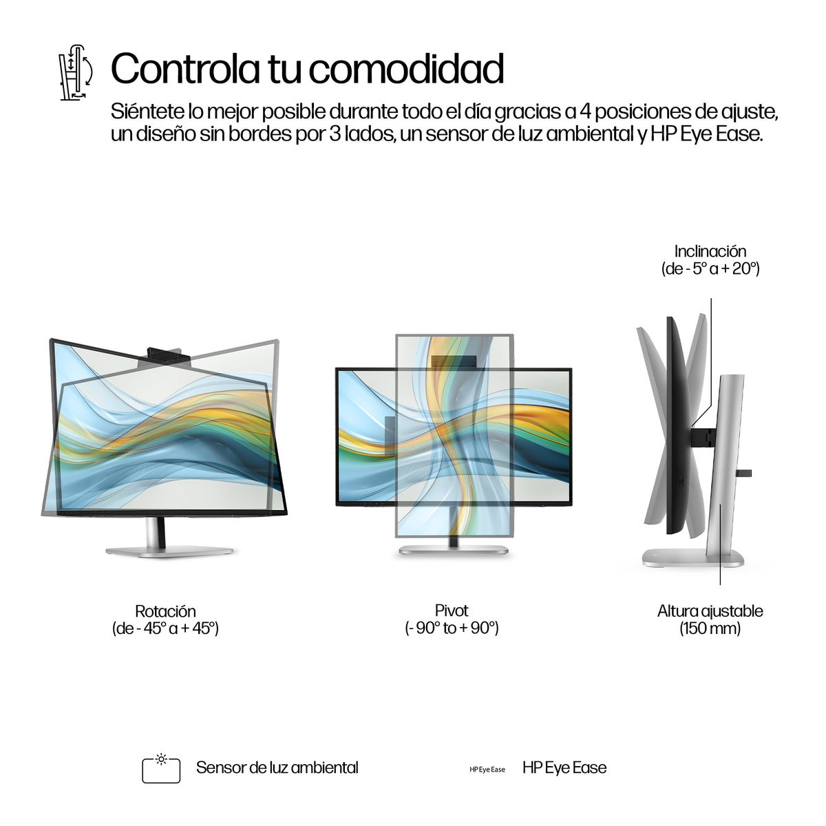 HP Series 5 Pro 27 inch QHD USB-C Conferencing Monitor - 527pm pantalla para PC 68,6 cm (27") 2560 x 1440 Pixeles Quad HD LCD Negro (8)