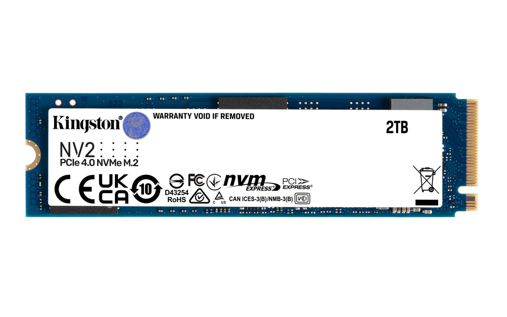Kingston NV2 SSD, 2TB, interno, M.2 2280, PCIe4.0 x4 (NVMe) (SNV2S/2000G)