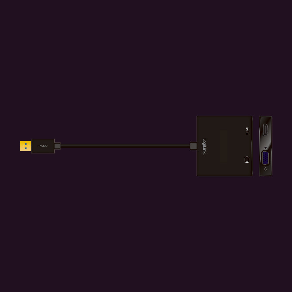 LogiLink UA0234 Adaptador gráfico USB 1920 x 1080 Pixeles Negro (3)