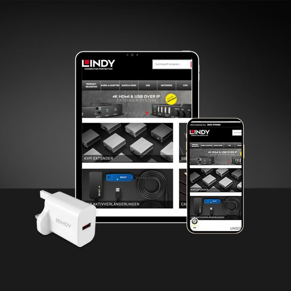 Lindy 73415 cargador de dispositivo móvil Smartphone, Tableta Blanco Corriente alterna Carga rápida Interior (3)