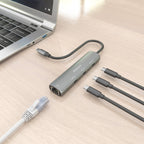 AISENS ASUC-4P041-GR base para portátil y replicador de puertos Alámbrico USB 3.2 Gen 1 (3.1 Gen 1) Type-C (8)