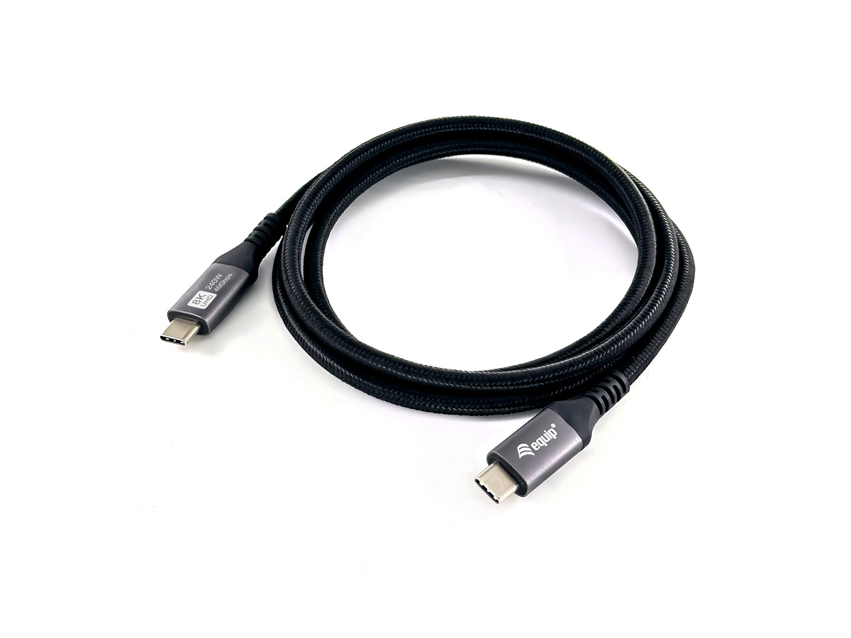 Equip 128380 cable USB USB4 Gen 3x2 0,5 m USB C 40 Gbit/s 240 W Negro (2)