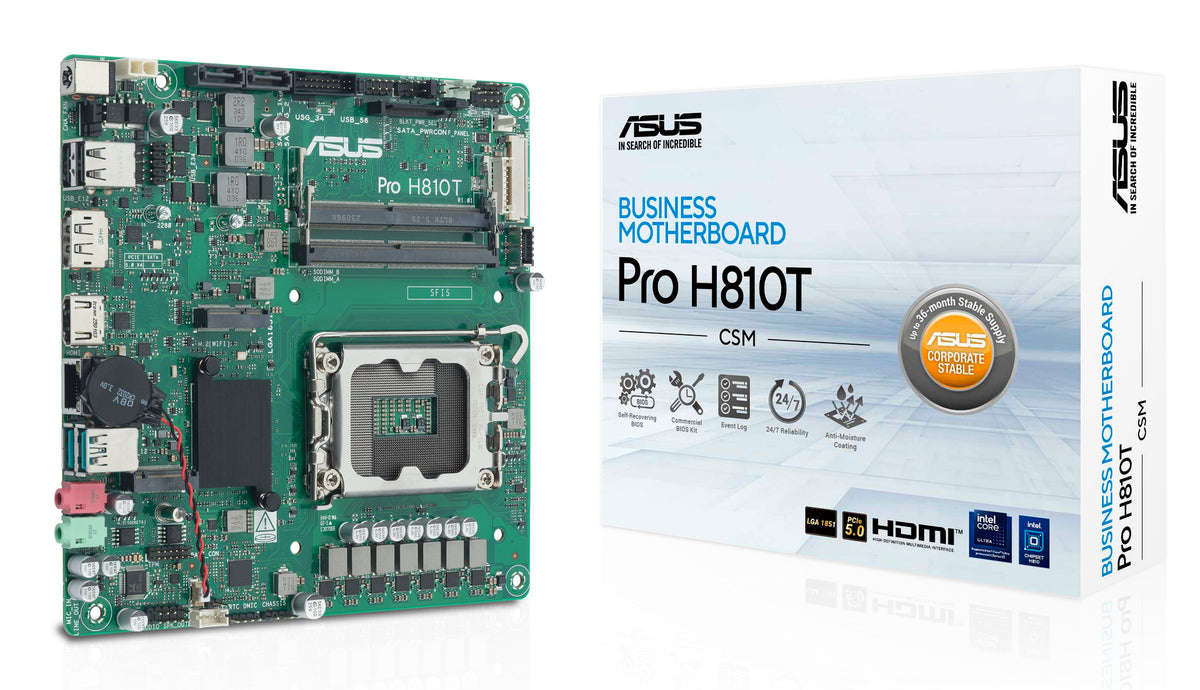 ASUS Pro H810T-CSM Intel H810 LGA 1851 (Socket V1) Thin Mini ITX (8)
