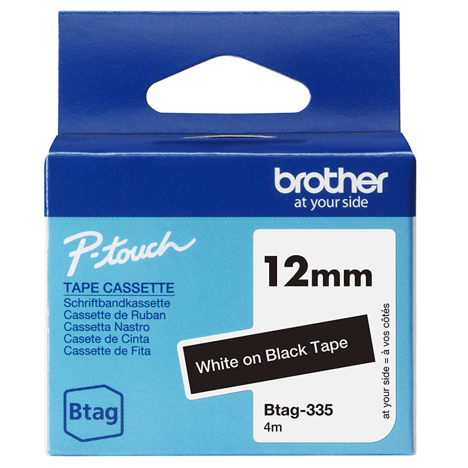 Brother BTAG-335 cinta para impresora de etiquetas Blanco sobre negro (2)