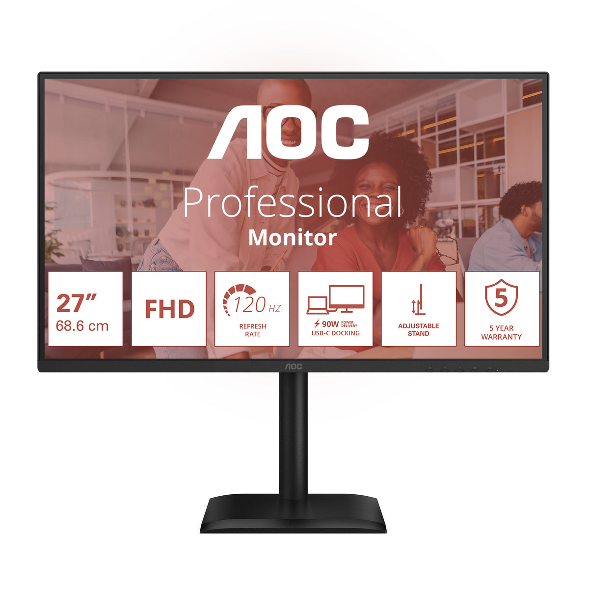 AOC 27E4CV pantalla para PC 68,6 cm (27") 1920 x 1080 Pixeles Full HD LED Negro (2)