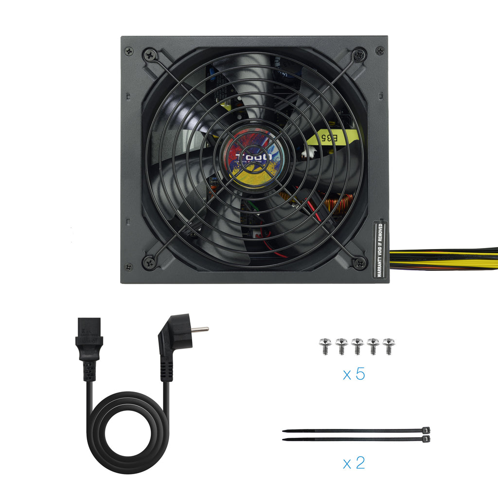 TooQ TQAPOLO-700SP unidad de fuente de alimentación 700 W 20+4 pin ATX ATX Negro (7)