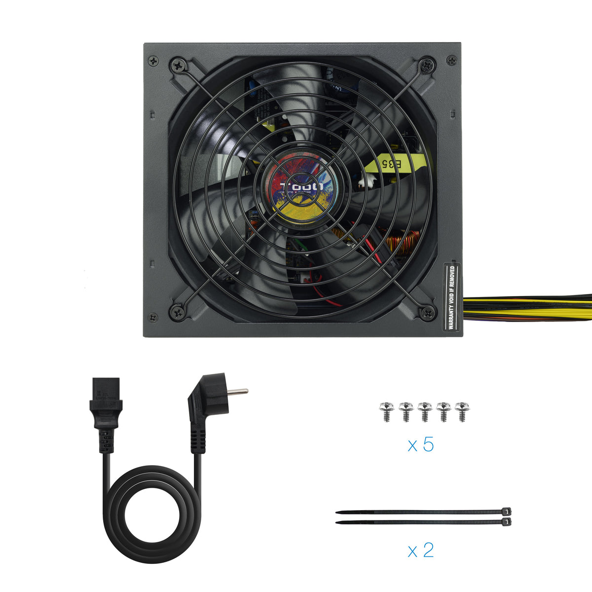 TooQ TQAPOLO-700SP unidad de fuente de alimentación 700 W 20+4 pin ATX ATX Negro (7)