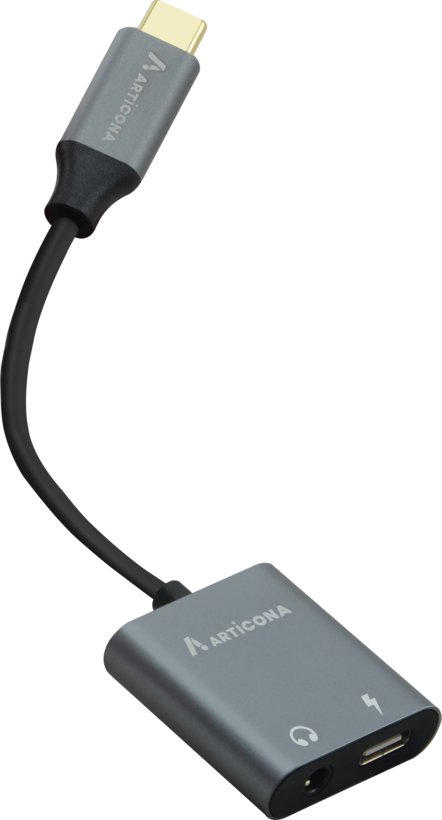 Adaptador USB-C m. - jack h. + USB-C