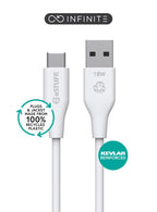 eSTUFF ES605270 cable USB USB 2.0 2 m USB C USB A 60 W Blanco (2)