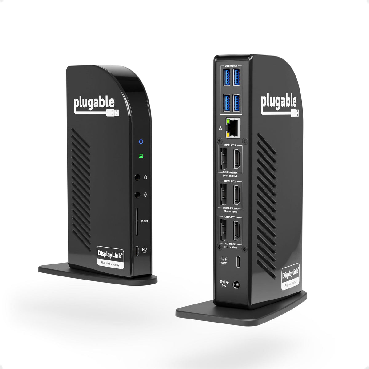 Plugable Technologies UD-ULTC4K Alámbrico USB 3.2 Gen 2 (3.1 Gen 2) Type-C Negro