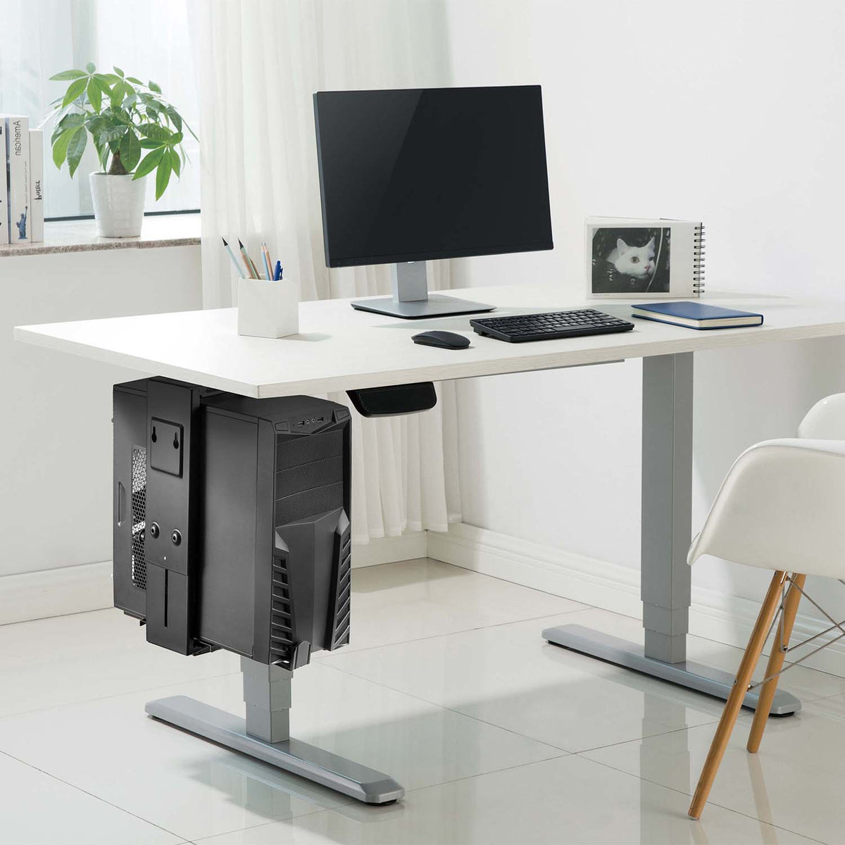 AISENS MPC04-203 soporte de CPU Under desk / Wall-mounted CPU holder Negro (6)