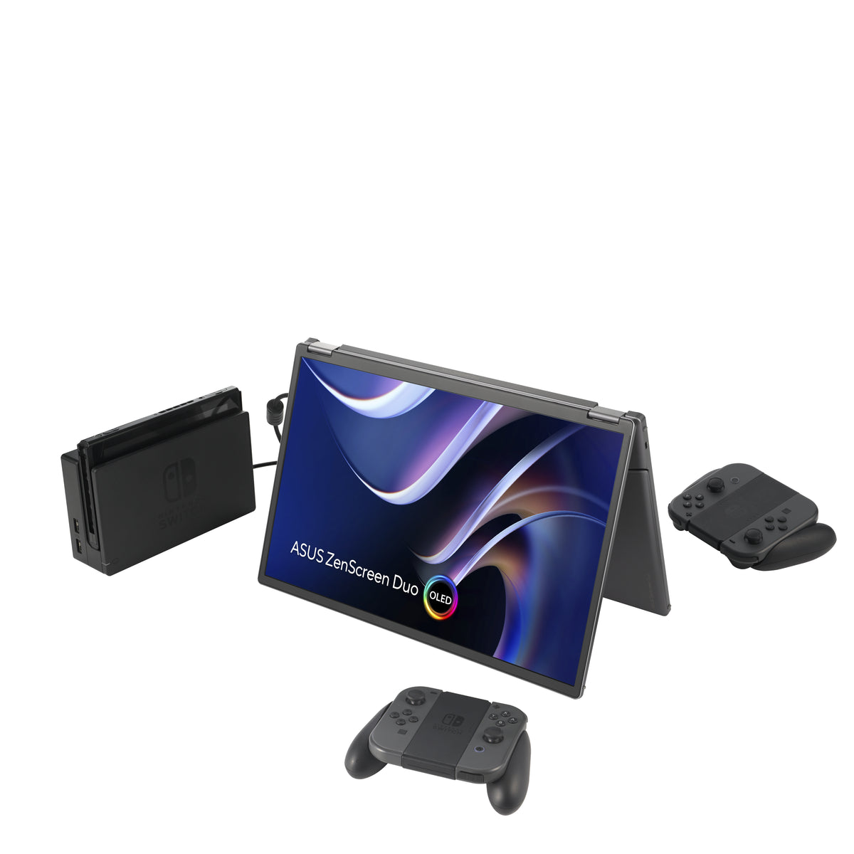 ASUS ZenScreen Duo OLED MQ149CD pantalla para PC 35,6 cm (14") 1920 x 1200 Pixeles WUXGA Plata (8)