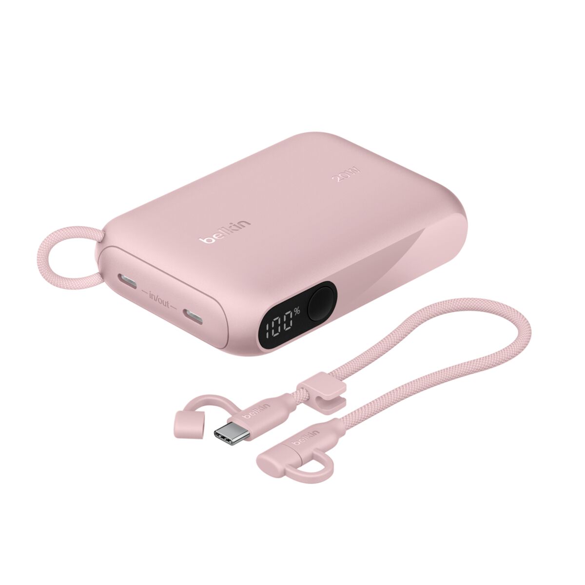 Belkin BPB027HQPK power bank 10000 mAh Pink (10K PD20W POWER BANK WITH - DISPLAY PINK)