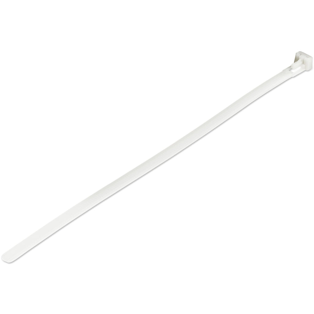 StarTech.com CBMZTRB10 presilla Brida reutilizable Nylon, Plástico Blanco 100 pieza(s)