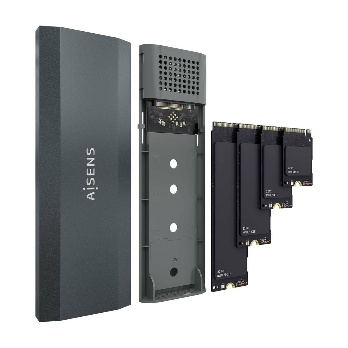 AISENS ASM2-029GR caja para disco duro externo Caja externa para unidad de estado sólido (SSD) (4)