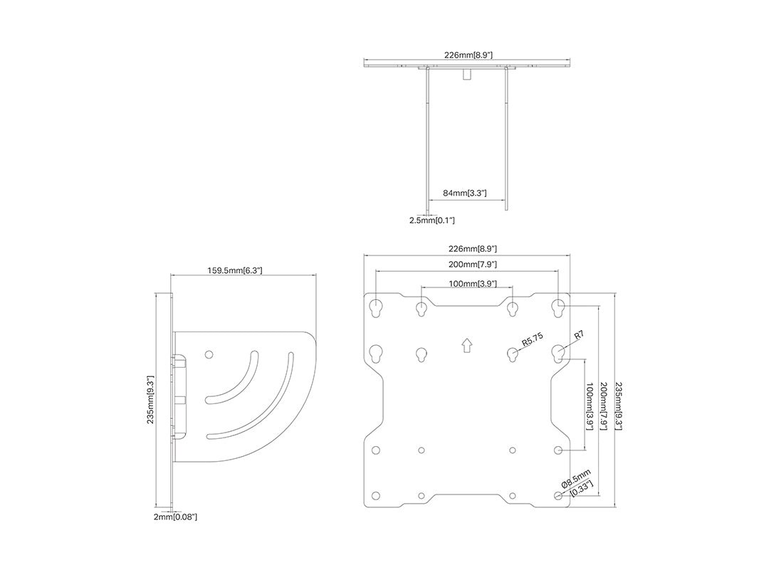 Multibrackets 5149 accesorio para soporte de pantalla de señalización Soporte de montaje (9)