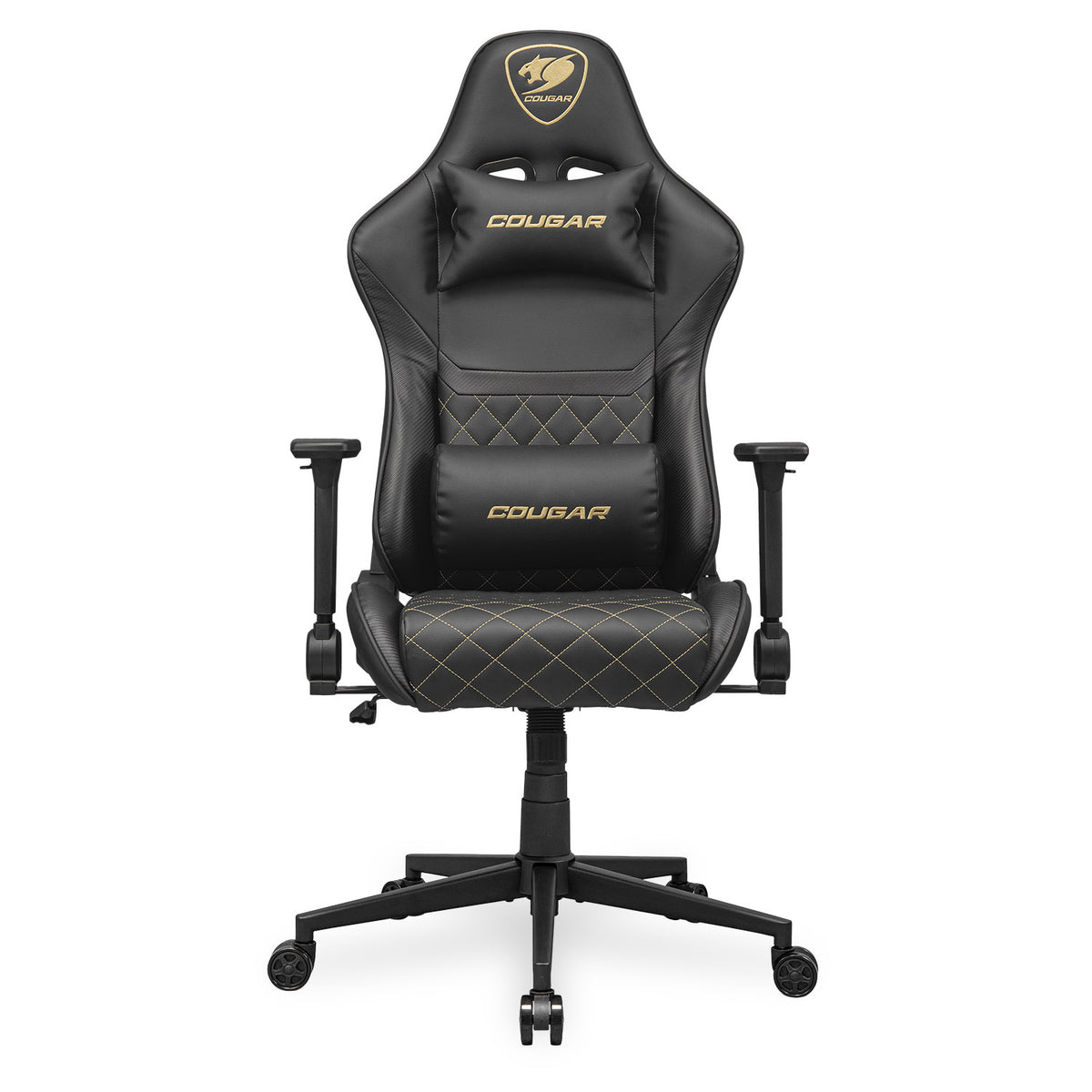 COUGAR CGR-AO2-GLB Silla para videojuegos universal Asiento acolchado Negro, Oro