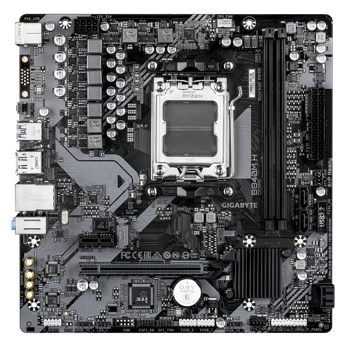 GIGABYTE B840M H placa base AMD B840 Zócalo AM5 micro ATX (3)
