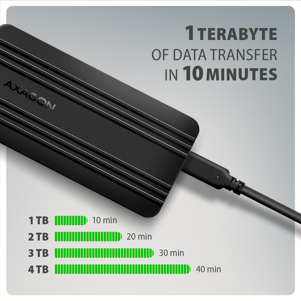 Axagon EEM2-40G caja para disco duro externo Caja externa para unidad de estado sólido (SSD) Negro M.2 (6)