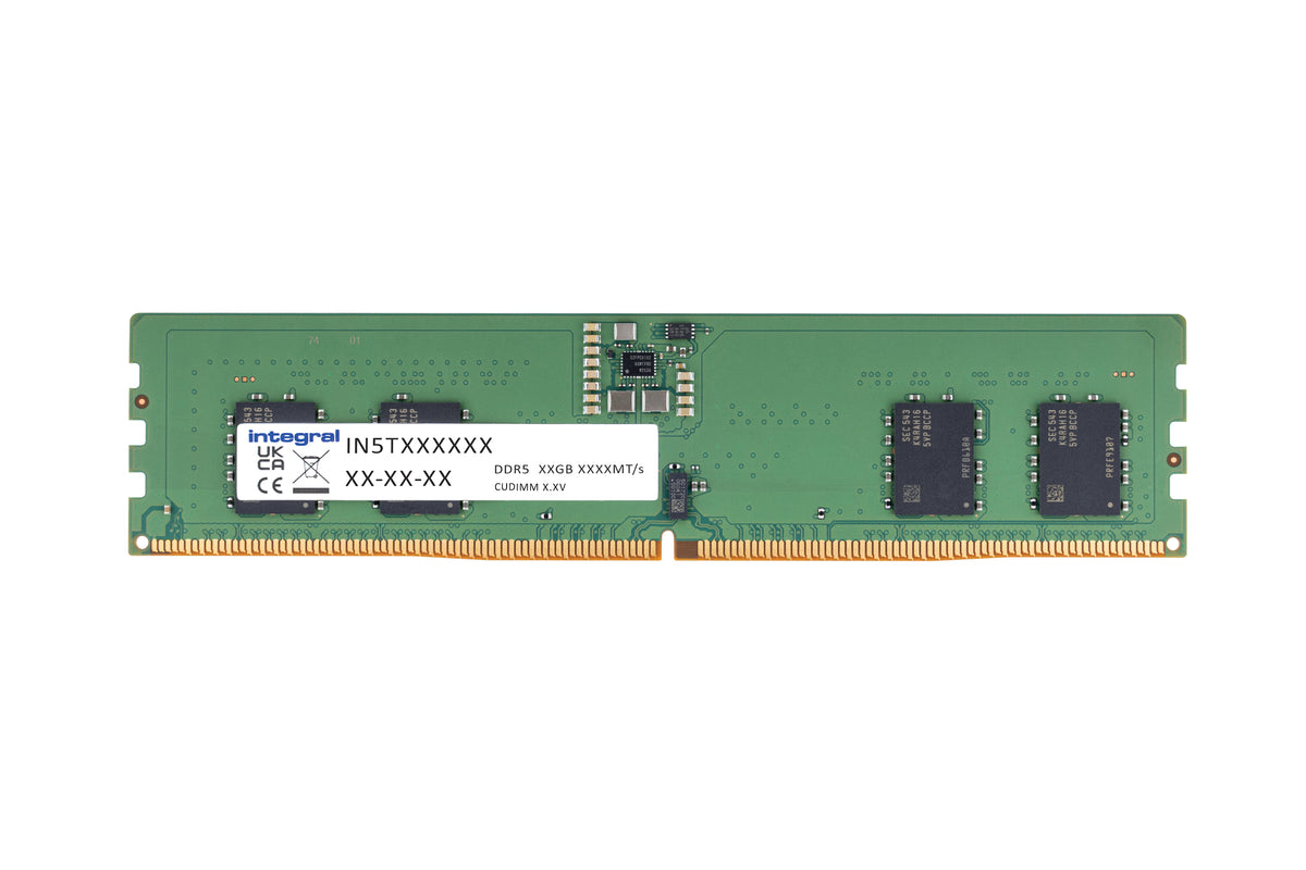 Integral 8GB PC CUDIMM RAM MODULE DDR5 6400MT/s PC5-51200 CLOCKED UNBUFFERED NON-ECC DIMM 1.1V 1GX16 CL52 EQV. TO KVR64A52BS6-8 FOR KINGSTON VALUE módulo de memoria 1 x 8 GB 288-pin DIMM