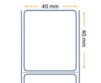Zebra Labels, Others, Papel Térmico, Z-Perform 1000D, An: 40 mm, Al: 40 mm, Diá: 127 mm, Cent: 25.4 mm 3012558-T