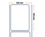 Labels, Zebra, Normal Paper, Z-Perform 1000T, An: 40 mm, Al: 50 mm, Diá: 127 mm, C: 25.4 mm 3002109