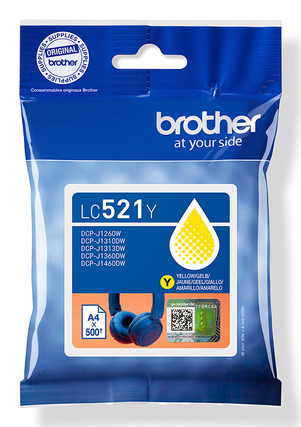 Brother LC521Y cartucho de tinta 1 pieza(s) Original Amarillo (2)