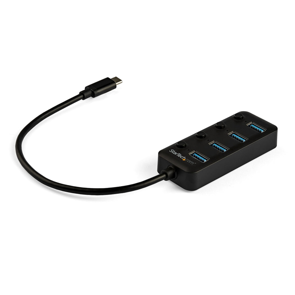 StarTech.com HB30C4AIB hub de interfaz USB 3.2 Gen 1 (3.1 Gen 1) Type-C 5000 Mbit/s Negro