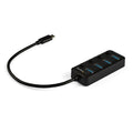 StarTech.com HB30C4AIB hub de interfaz USB 3.2 Gen 1 (3.1 Gen 1) Type-C 5000 Mbit/s Negro