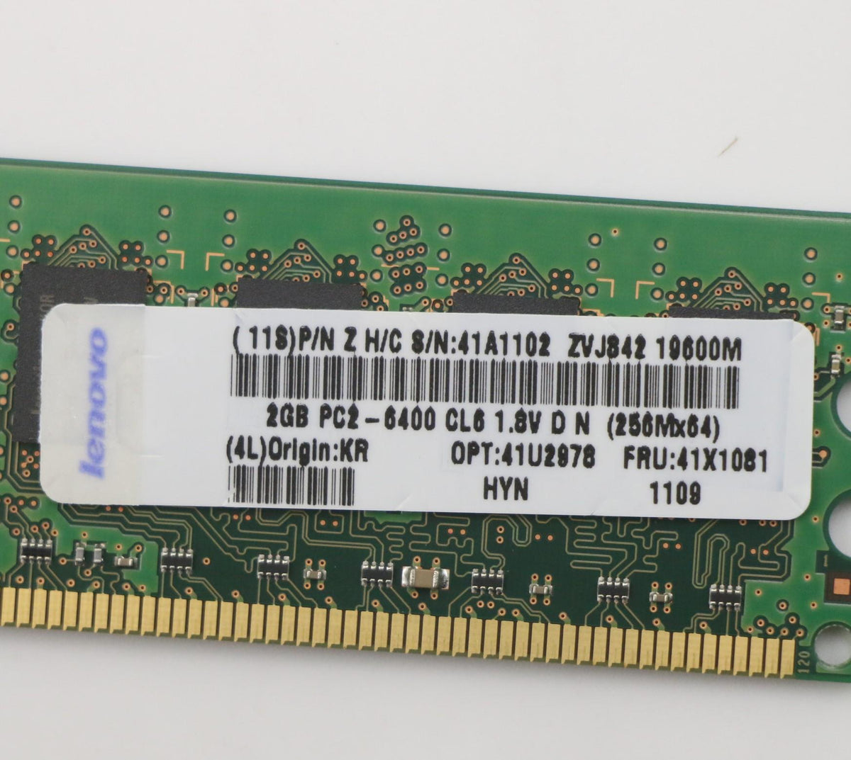 IBM MEM 2GB DDR2 PC2-6400 41X1081-RFB – Reacondicionado