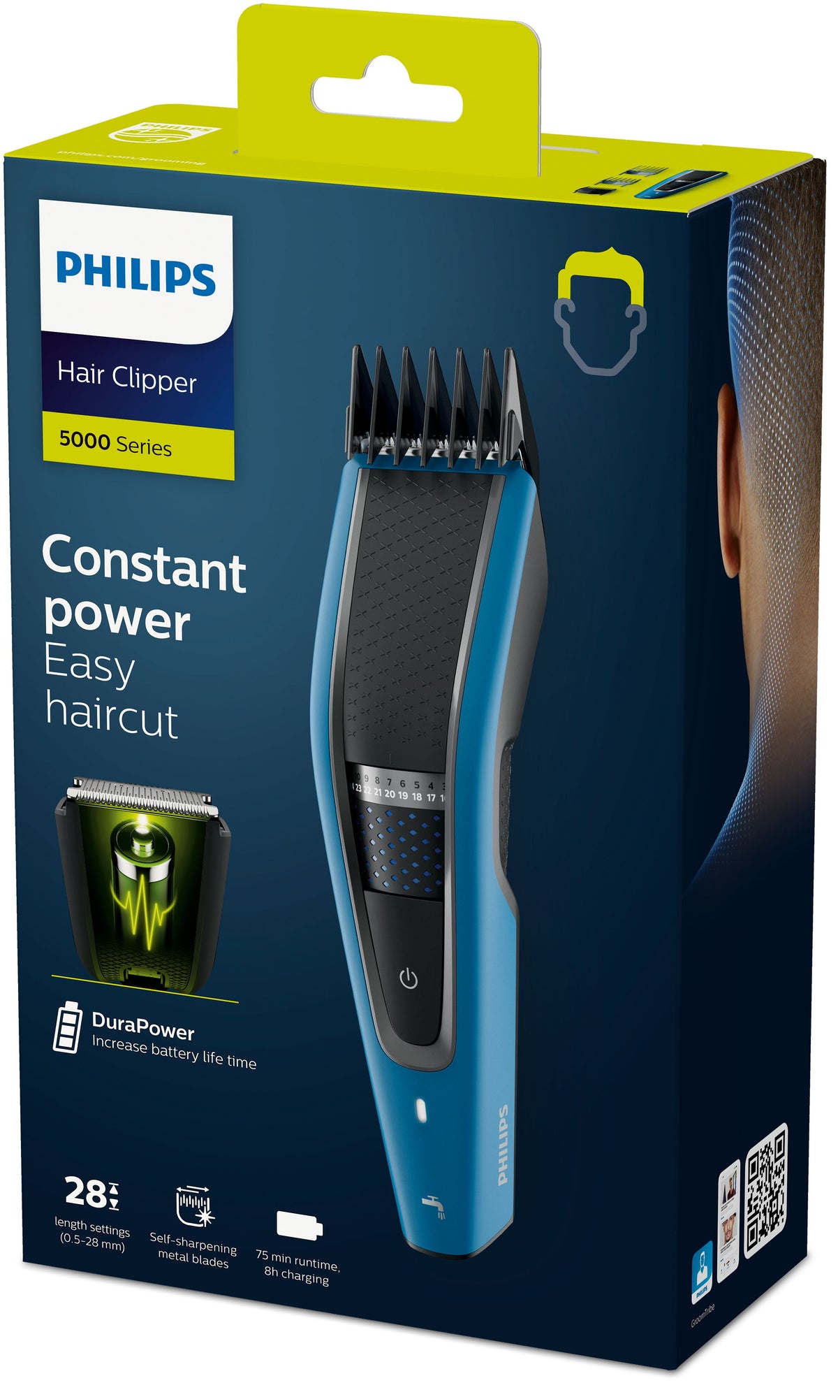 Philips 5000 series HC5612/15 cortadora de pelo y maquinilla Negro, Azul 28 Níquel-metal hidruro (NiMH) (4)