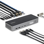 StarTech.com DK30C2DPEPRUE base para portátil y replicador de puertos Alámbrico USB 3.2 Gen 1 (3.1 Gen 1) Type-C Gris