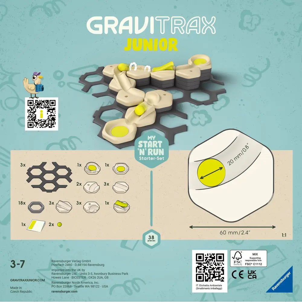 Circuito de canicas Ravensburger GraviTrax Junior Starter-Set S Start & Run (3)