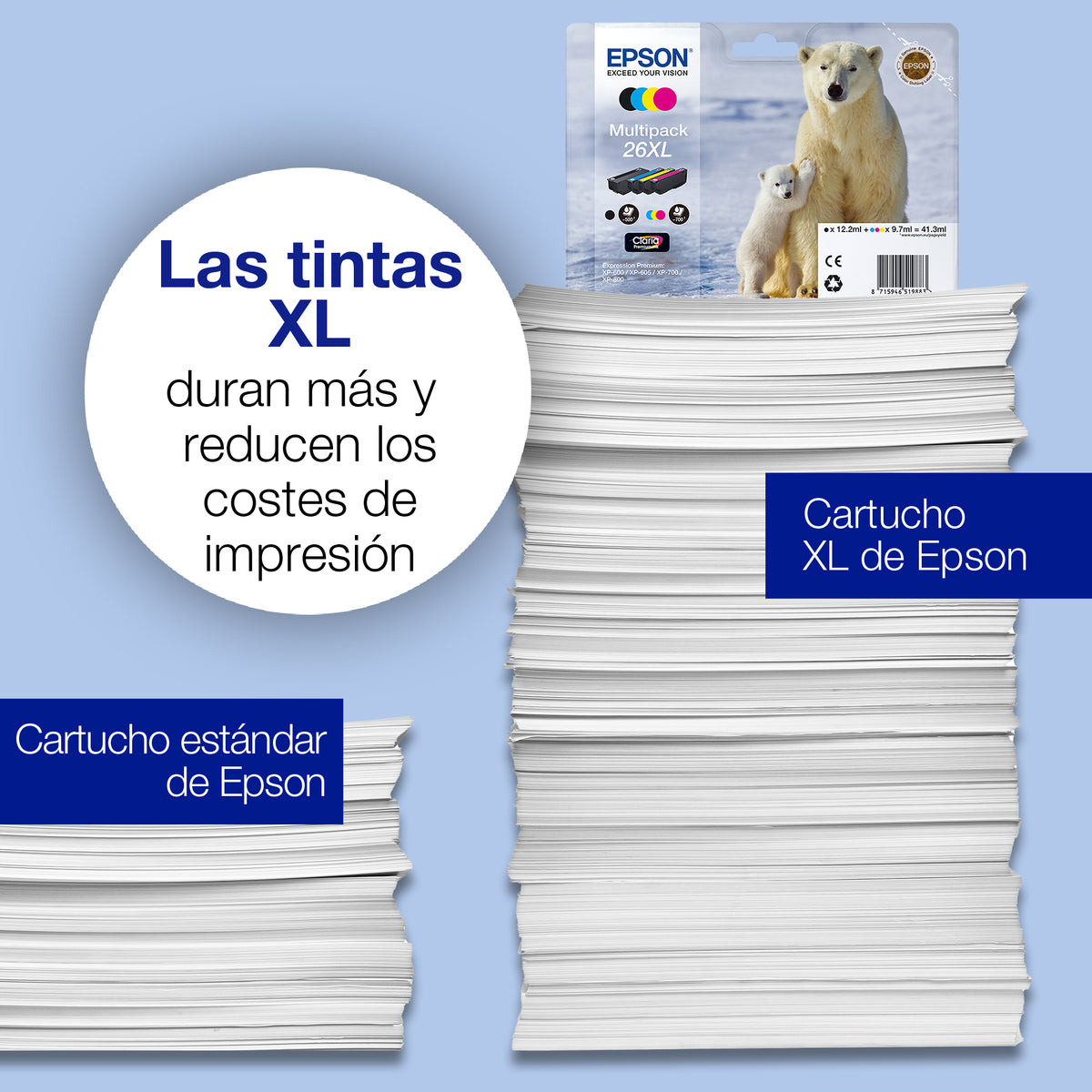 Epson Polar bear C13T26334012 cartucho de tinta 1 pieza(s) Original High (L) Yield (6)